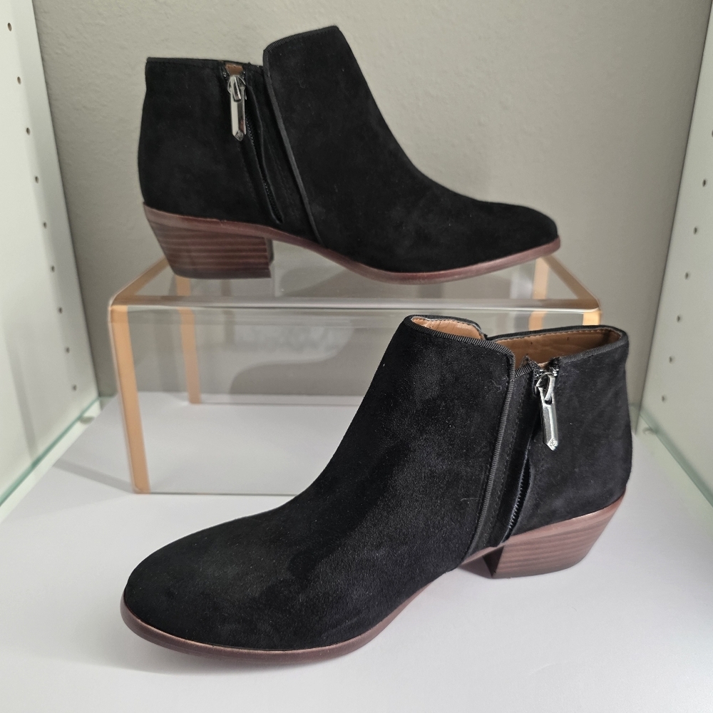 Sam Edelman Womens Black Suede‎ Bootie Block Heel Boho Comfy 7.5 - Picture 5 of 11